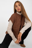 Plaid Weave Sleeveless Knitted Jacket for Any Occasion