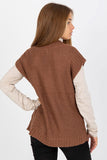 Plaid Weave Sleeveless Knitted Jacket for Any Occasion