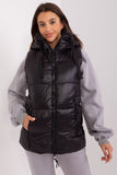 Quilted Insulated Hooded Vest with Slip Pockets