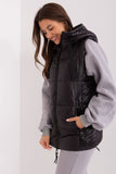 Quilted Insulated Hooded Vest with Slip Pockets