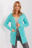 Casual Unbuttoned Cardigan with Pockets and Textured Fabric