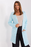 Casual Unbuttoned Cardigan with Slip Pockets and Long Sleeves