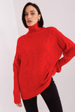 Plaid Turtleneck Women's Sweater for Everyday Wear