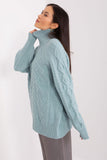Plaid Turtleneck Women's Sweater for Everyday Style
