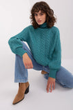 Plaid Turtleneck Women's Sweater for Everyday Comfort