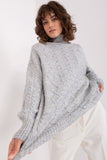 Plaid Pattern Turtleneck Women's Sweater for Everyday Wear