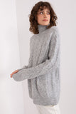 Plaid Pattern Turtleneck Women's Sweater for Everyday Wear