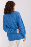 Plaid Textured Turtleneck Women's Sweater for Everyday Wear