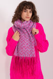 Geometric Pattern Long Scarf with Tassels for Fall/Winter