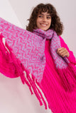 Geometric Pattern Long Scarf with Tassels for Fall/Winter