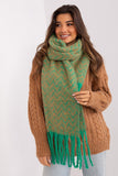Geometric Pattern Long Scarf with Tassels for Fall/Winter