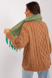 Geometric Pattern Long Scarf with Tassels for Fall/Winter