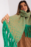 Geometric Pattern Long Scarf with Tassels for Fall/Winter