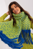 Geometric Pattern Long Scarf with Tassels for Fall/Winter