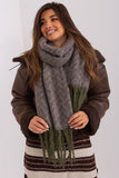 Geometric Pattern Long Scarf with Tassels for Fall/Winter