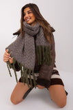 Geometric Pattern Long Scarf with Tassels for Fall/Winter