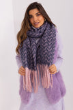 Geometric Pattern Long Scarf with Tassels for Fall/Winter