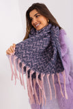 Geometric Pattern Long Scarf with Tassels for Fall/Winter
