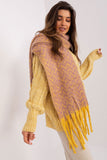 Geometric Pattern Long Scarf with Tassels for Fall/Winter