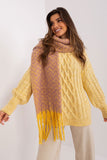 Geometric Pattern Long Scarf with Tassels for Fall/Winter