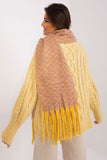 Geometric Pattern Long Scarf with Tassels for Fall/Winter