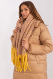 Geometric Pattern Long Scarf with Tassels for Winter Style