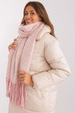 Geometric Pattern Long Scarf with Tassels