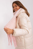 Geometric Pattern Long Scarf with Tassels