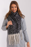 Geometric Pattern Long Scarf with Stylish Tassels