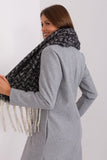Geometric Pattern Long Scarf with Stylish Tassels