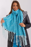 Geometric Pattern Long Scarf with Tassels for Winter Style