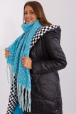 Geometric Pattern Long Scarf with Tassels for Winter Style