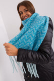 Geometric Pattern Long Scarf with Tassels for Winter Style