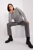 Cozy Long Sleeve Heart Neckline Sweater for Everyday Style