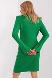 Textured Long Sleeve Midi Dress for Casual Wear
