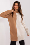 Two-Tone Turtleneck Sweater for Everyday Style