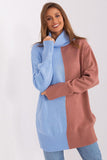 Two-Tone Long Sleeve Turtleneck Sweater for Everyday Wear