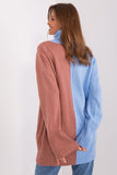 Two-Tone Long Sleeve Turtleneck Sweater for Everyday Wear