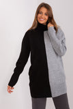 Two-Tone Turtleneck Sweater for Everyday Comfort
