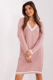 Oversized Knit Sweater Dress with Heart Neckline