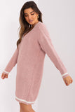 Oversized Knit Sweater Dress with Heart Neckline