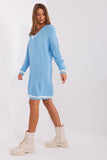 Oversized Knit Sweater Dress with Heart Neckline
