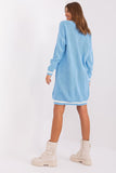 Oversized Knit Sweater Dress with Heart Neckline