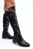 Eco-Friendly Women's Flat Heel Knee-High Boots