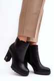 Eco Leather Women's Platform Boots with Side Zipper