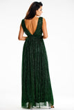 Elegant Maxi Dress with Flared Bottom and Front Slit