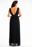 Elegant Maxi Dress with Flared Bottom and Front Slit