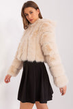 Elegant Women's Transitional Jacket with Fur Design