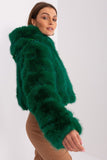 Elegant Women's Transitional Jacket with Fur Design