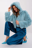 Elegant Women's Transitional Jacket with Fur Detail
